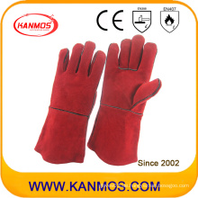 Red Cowhide Split Leder Industrial Hand Sicherheit Schweißen Arbeit Handschuhe (111032)